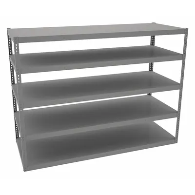 TENNSCO Boltless Shelving: Standalone, Extra-Heavy-Duty, 96 in x 36 in, 72 in Overall Ht - Extra-Heavy-Duty Solid Steel Decking Boltless Shelving