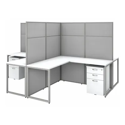 BUSH BUSINESS FURNITURE Office Cubicle with Privacy Panels - Office Cubicles with Privacy Panels