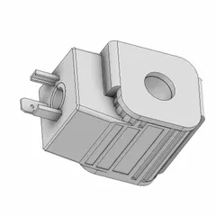 Solenoid coil for cartridge-style hydraulic and pneumatic valves. Rated 115VAC, 19 W power consumption. DIN electrical connection. Direct replacement for compatible Parker valve assemblies.