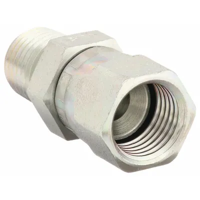 AEROQUIP Hydraulic Hose Adapter: 1/4 in x 3/8 in Fitting Size, Male x Female, NPTF x JIC - NPTF-to-JIC Steel Hydraulic Hose Adapters