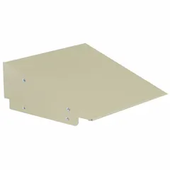 This slope top kit is designed for standard lockers with an 18-inch width. It includes one left slope end panel made of steel with a powder-coated beige finish. The kit measures 18 x 18 x 6 inches and helps prevent debris accumulation on top of lockers.