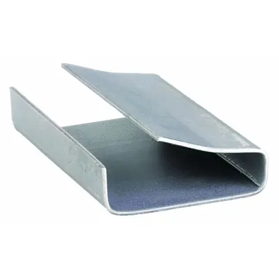 OEM Strapping Seal: Open Seals, Fits 3/4 in Strap Wd, 1/40 in Seal Thick, Steel - Open Seals for Polypropylene Strapping