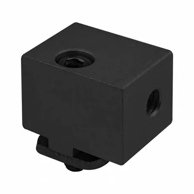 80/20 Mount Block: For Std Panel, Anodized, Black, Aluminum, Inch - Panel Mounting Blocks