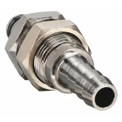 COLDER Quick Connection Insert: Insert, 1/8 in ID Size, Barbed, Brass - Chrome-Plated Brass Quick-Disconnect Tube Fittings