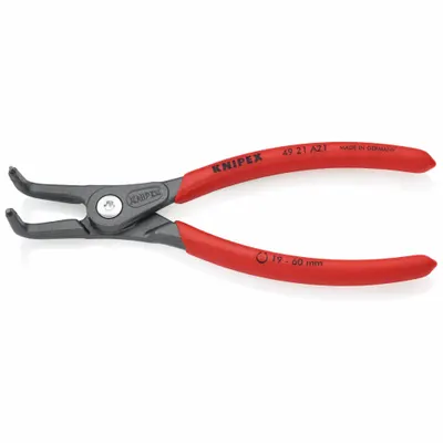 KNIPEX Retaining Ring Plier: External, For 85 mm to 140 mm Shaft Dia, 0.126 in Tip Dia - External Retaining-Ring Pliers