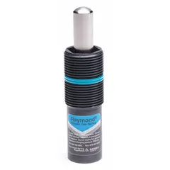 Gas spring with 340 lbf force, 4 3/32 in extended length, and M24x1.5 rod thread size. End fittings not included. Used for lifting, counterbalancing, or damping in industrial machinery, automotive hoods, and access panels.