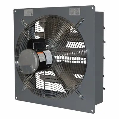 CANARM Exhaust Fan: 20 in Blade, 1 Speed, 1/3 hp, Totally Enclosed Air Over, 3,420 cfm - Standard Shutter-Mount Exhaust Fans