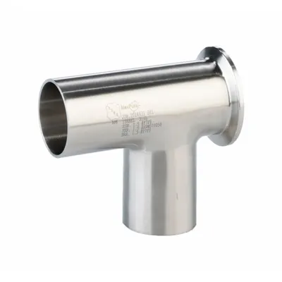 MAXPURE Sanitary Tee Fitting: Short Outlet Tee, 4 in OD x 4 in OD x 4 in OD Size - 316 Stainless Steel Sanitary Tube Fittings