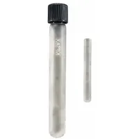 This KIMBLE culture tube is made of colorless glass with a round bottom and a 20 mm body diameter, 125 mm overall height. It includes a phenolic closure and is not graduated. Used for culturing microorganisms in laboratory settings
