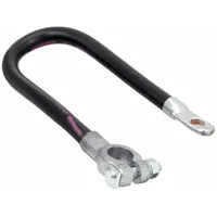 GROTE Battery Cable: Top Post Cable, 1 ga Wire Size, 16 in Overall Lg, Black, 60VDC, Bolt (MPN 84-9242)