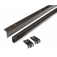 This door sweep features a looped-insert design in stainless steel with a bronze finish. It measures 48 inches in length and 1 1/2 inches in width. Used to seal the gap beneath a door, it helps block drafts, dust, and insects in commercial and industrial entryways