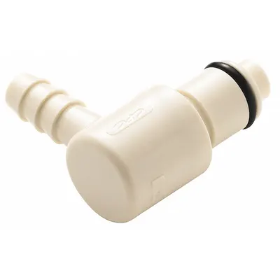 COLDER Quick Connection Coupling: Straight, 3/8 in ID Size, Barbed x Barbed, Polypropylene - Polypropylene Quick-Disconnect Tube Fittings