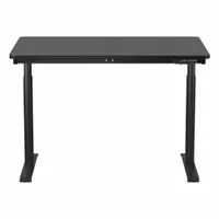 VERSADESK Electric Sit-Stand Desk: Black, Wood, 48 in Overall Wd, 30 in Overall Dp, Laminate/Steel (MPN VT1074830-01-01)