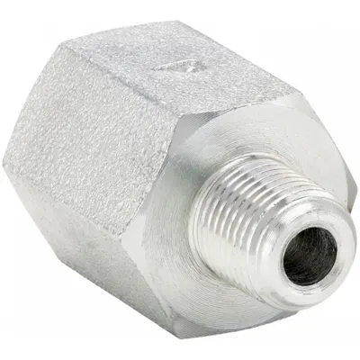 PARKER Metal Pipe Straight: Straight, Steel, 1/4 in x 1/2 in - Hydraulic Threaded Extreme-Pressure Pipe Fittings