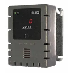 cETLus Certified stand-alone detector and controller or transducer for hydrogen, methane, and propane (C3H8/CH4/H2). Operates on 100 to 240V AC line voltage with a digital display and measures 0 to 50% LEL. Wall-mounted, designed for continuous monitoring of combustible gas leaks in industrial environments.