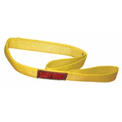 This STREN-FLEX Type 3 standard nylon flat-eye web sling is designed for lifting and rigging applications in industrial environments. It features a 20 ft sling length, 12 in eye length, and 3-ply construction for strength and flexibility. The sling includes a wear-resistant tag for identification and is identified by manufacturer part number EEF-3-902-20.