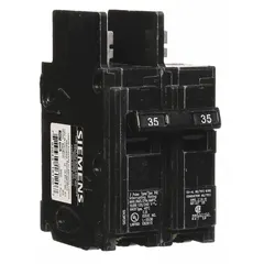 Bolt-on miniature circuit breaker rated 35 A at 120/240V AC with 2 poles. Provides overcurrent protection in electrical distribution systems. Suitable for use in panelboards where bolt-on mounting is required.