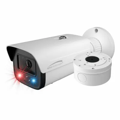 SPECO TECHNOLOGIES Camera: Bullet, Fixed, 2.8 mm Max Focal Lg, 4MP, RJ45 - Varifocal Network IP Video Cameras