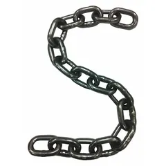 This Grade-30 load-securing chain is made of carbon steel with a plain finish and straight design. It is suited for tie-downs, towing, and general industrial binding in light- to medium-duty securing applications such as in warehouses, construction sites, and transportation.