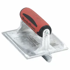 Handheld groover used in concrete finishing to create control joints in freshly placed concrete. Features a zinc blade with 6 in length and 4 3/8 in width, and a 4 1/2 in DuraSoft handle. Suitable for slabs, walkways, and driveways.
