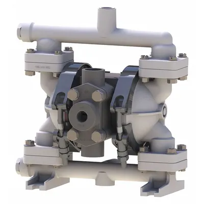 SANDPIPER Double Diaphragm Pump: PVDF Body, 1/4 in, NPT Connection, 5 gpm, 231 ft Max. Head - PVDF Housing AODD Pumps