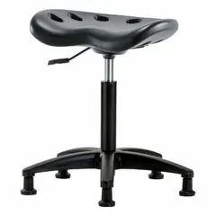 Polyurethane Lab Stool, 19 to 26-1/2 in Height, 17 in Seat Width, 14 in Seat Depth, Fiberglass Base, 5 Glides