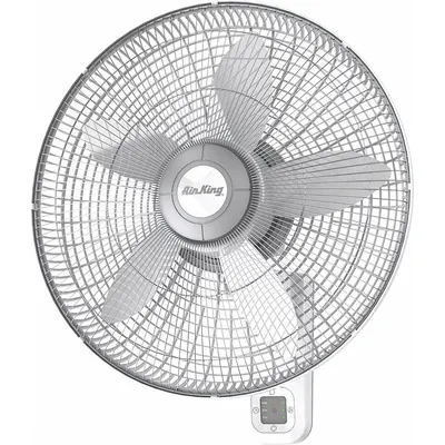 AIR KING 9850 Oscillating Wall-Mount Fan, 18 in Blade, 3 Speeds, 120V AC - Office Wall-Mount Fans