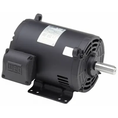 WEG General Purpose Motor: Rigid Base Mount, Open Drip Proof, 3 hp, 230/460V AC - Rigid Base 3-Phase General Purpose AC Motors