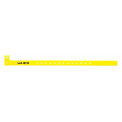 ID Wristband: Fall Risk, 12 7/8 in Overall Lg, 1 1/8 in Overall Wd, Plastic - Security Wristbands