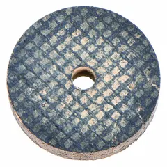 Type 1 general purpose snagging wheel for all metals. Dimensions: 2 1/2" x 1/2" x 3/8", grade 57A24-RBRA. Used for heavy stock removal, deburring, and weld smoothing in fabrication, foundry, and maintenance operations.