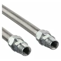 Gas Connector: 1/2 in Hose Inside Dia., 4 ft Hose Lg, 106,000 BTU Capacity, Silver, FNPT x FNPT (MPN 30-3131-48)
