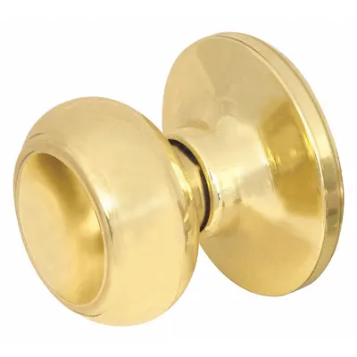 MASTER LOCK Passage Knob Lockset, Brass, Rusk Style, RU0503BOX - Passage Knob Locksets