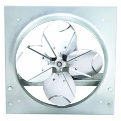 This direct-drive reversible panel fan is designed for general ventilation, exhaust, or supply air applications in industrial and commercial facilities. It features a 12-inch blade and a 1/4 hp motor with a totally enclosed air-over enclosure, operating on 208-230/460V AC, 3-phase power. The reversible airflow allows flexible installation for either intake or exhaust duty.