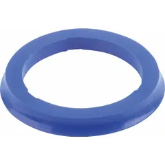 This hygienic single-piece sealing washer is made of blue acetal and is FDA approved. It has an inside diameter of 29 mm and an outside diameter of 37.2 mm, designed for M16 screw size. Suitable for applications requiring a non-metallic, FDA-compliant seal in food processing, pharmaceutical, and sanitary environments.
