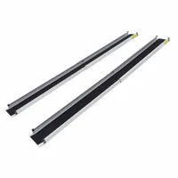 Wheelchair Track Ramp: Wheelchair Ramp, Silver, 7 ft Retracted Lg, ADA, 2/3 ft Usable Wd, Aluminum (MPN TWR-V2-7)