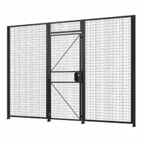 FOLDING GUARD Hinged Mesh Door: 94 in x 46 in, Pull, Cylinder (MPN C-HS046094-B-MR1)