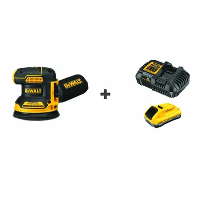 DW 20V MAX BL 5IN ROS (BARE) (MPN DCW210B/DCB2104C) - DEWALT Cordless Disc Sanders