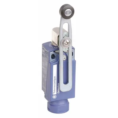 TELEMECANIQUE SENSORS Limit Switch: 90°, Roller Lever, XCKP, 0.22 in Roller Wd - Roller Lever-Arm Limit Switches
