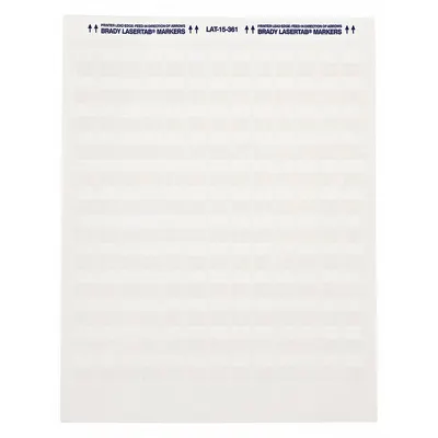 BRADY LAT-55-361-1 Wraparound Label - Brady Precut Label Sheets