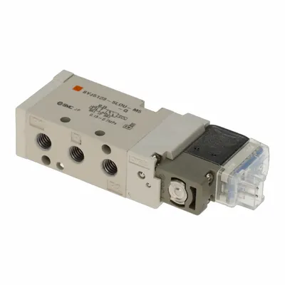 SMC Solenoid Air Control Valve: Five-Way / Two-Position, SYJ5000, Single Solenoid - SMC SYJ Series Directional Control Valves