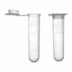 APPROVED VENDOR Polypropylene Test Tube, 5 mL, Graduated, with Snap Cap, C0905