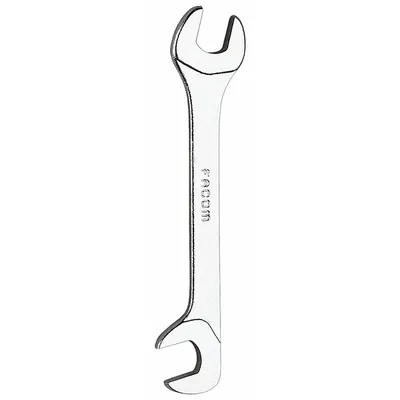 FACOM Open End Wrench: Alloy Steel, Satin, 7 mm Head Size, 3 5/32 in Overall Lg - Metric, Double End, Open End Wrenches