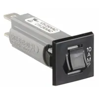 Panel Mount Circuit Breaker: 10 A Amps, 125/250V AC, 50V DC, Snap-In Bezel, 2.23 in Dp, 1/4 in Tab (MPN CTB-B-B-10)