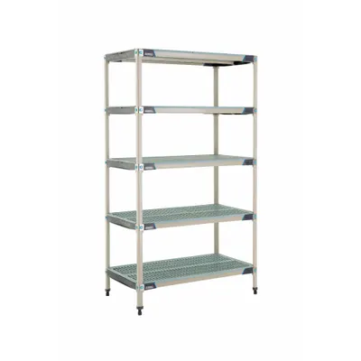 METRO 5X547GX3 Harsh-Environment Antimicrobial Stationary Plastic Shelving