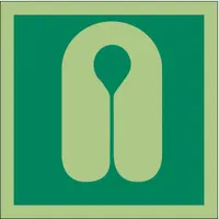 IMO (International Maritime Organization) Safety Sign: Vinyl, Adhesive Sign Mounting, 0.011 in Thick