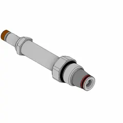 Screw-in, two-position, normally closed, two-way solenoid cartridge valve with steel body and polyurethane seal. Overall length 2.62 inches. Used for on/off directional control in hydraulic systems.