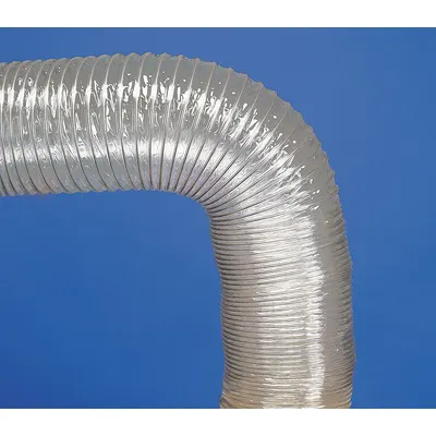 HI-TECH DURAVENT Reinforced PVC Duct Hose, 18 in ID, 25 ft, Clear - Reinforced PVC Duct Hoses for Air