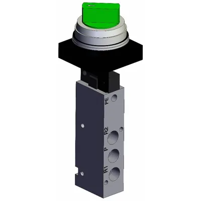 SMC Shuttle Valve: VZM500 Series, 2 Position Twist Actuator, 5 Ports, 1/8 in BSPT - VZM Series Manual Air Control Valves