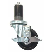 CRETORS Caster Swivel with Break Stem: 12883, Black, TGSE32D1D-XX-5L-CSSC