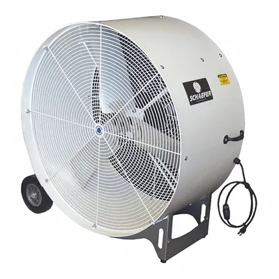 SCHAEFER Circulating Fan: 36 in Blade Dia, 115V AC, Mobile, 1/2 hp, Direct Drive - Standard Industrial Floor Fans